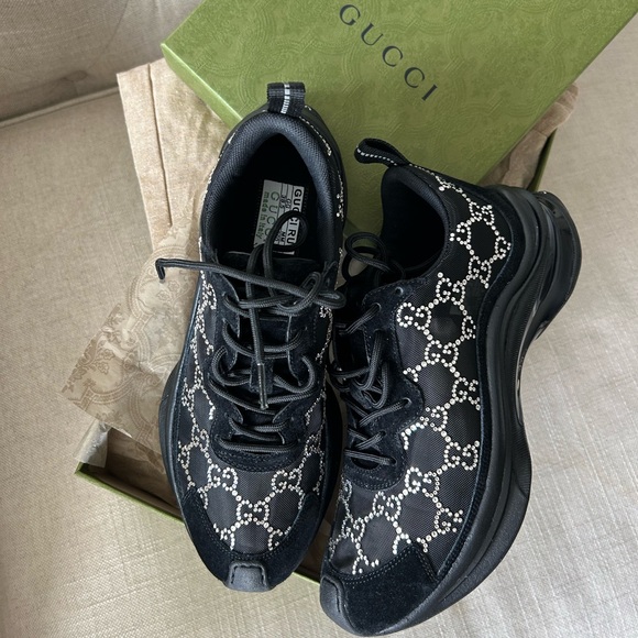GUCCI Women's GG Crystal Embellished Run Sneakers - Picture 1 of 17